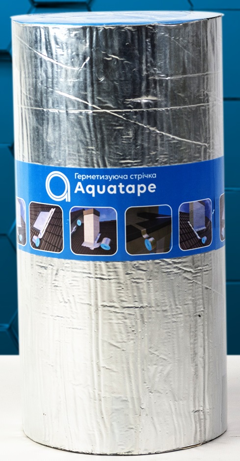 Герметизуюча бітумна стрічка AQUATAPE 150 мм х 3 м алюміній