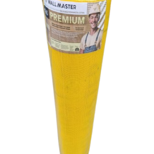 Сітка армуюча зі скловолокна фасадна Жовта  "WALL MASTER Premium"  50 м, 4х4мм 165гр/кв,м,
