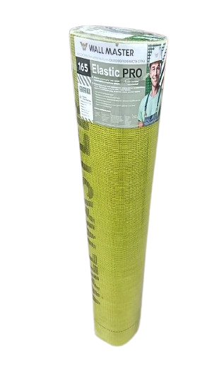 Сітка армуюча зі скловолокна фасадна Оливкова "WALL MASTER Elastic Pro" 50 м, 4х4мм 165гр/кв,м,