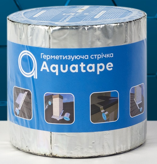 Герметизуюча бітумна стрічка AQUATAPE 50мм х 3м алюміній