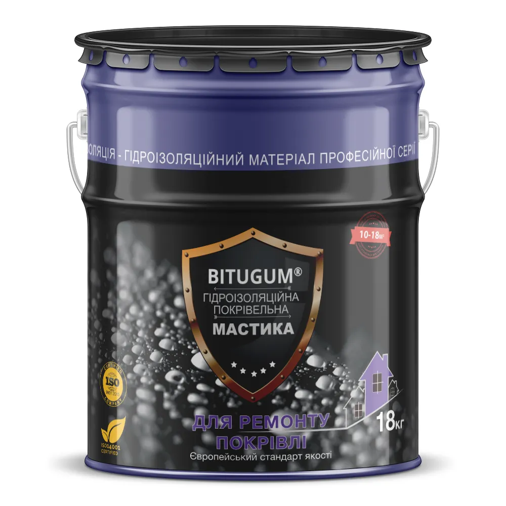 Мастика гідроізоляційна покрівельна Bitugum (18 кг), для покрівлі