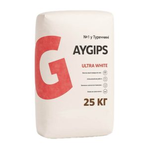 Шпаклівка гіпсова Aygips Saten Ultra White 25 кг