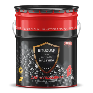 Мастика бітумно-каучукова Bitugum (18 кг), для фундаменту